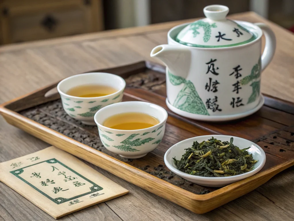 Jasmine tea in a delicate Chinese teacup